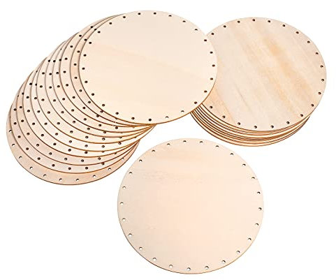 VBS XXL Peddigrohrböden 20 Stück Stärke 3mm Flechten Korb DIY Flechtboden Ø 17 cm