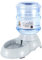 Flexzion Distributeur d'eau en Plastique antimicrobien pour Animal de Compagnie (4,5 L) - Versement Automatique de l'eau dans la gamelle, Fontaine à Eau, Bol et Support pour Animal, Chien ou Chat