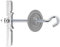 Molly M50402-XJ Chevilles à bascule avec M6 Pitons, Gris, Set de 2 Pièces