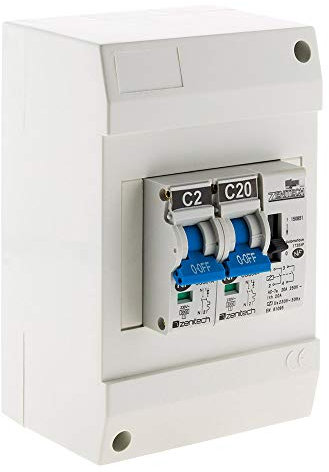 Coffret chauffe-eau 2 disjoncteurs 2A-20A + contacteur jour/nuit - Zenitech