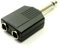 6,35 mm Mono Jack Fiche vers Double 6,35 mm Mono Jack Femelle Diviseur Adaptateur