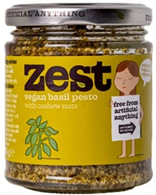 Zest Basil Vegan Pesto 165 g (Pack of 6)