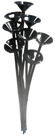 25 x 1 Piece Child Safety Balloon cup and stick holder. (best option instead of helium) (Black)
