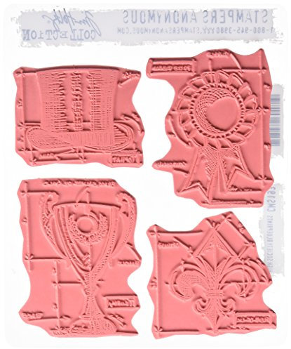 Stampers Anonymous High Society Blue Print Tim Holtz Cling Mounted Stamp Set