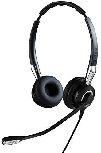 Jabra Biz 2400 II QD On-Ear Stereo Headset mit Schnelltrennkupplung - Leichtgewichtiger Noise Cancelling Kabel-Kopfhörer mit HD Voice und weichem Kopfpolster für Tischtelefone