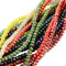 PH PandaHall 1400 pcs 3,5mm perles de verre cristal toupie 10 couleurs brins de perles à facettes pour bracelet collier bricolage artisanat fabrication de bijoux, 10 supports