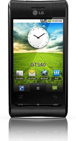 LG GT540 Optimus Smartphone (ANDROID, 7,6 cm (3 Zoll) Display, Touchscreen, 3 Megapixel Kamera) schwarz