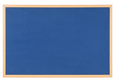 Bi-Office fb0743239 Earth-It Filztafel mit Executive Holzrahmen Eiche, 900 x 600, Blau