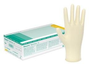 Manufix Sensitive unsteril Latexhandschuhe Gr. S 100 Stück