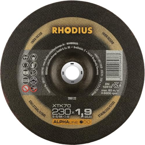 Rhodius Trennscheibe dünn XT70 Ø 230 mm Bohrung 22,23 mm für Winkelschleifer
