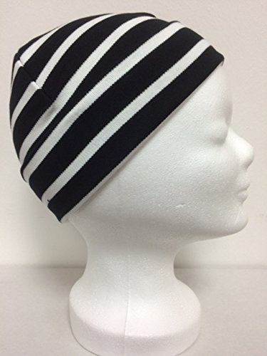 modAS Bretonische Rollmütze gestreift Verschiedene Größen und Farben (99 schwarz/Weiss, 2 = bis 55cm Kopfumfang)