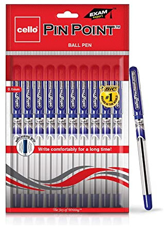 Cello Pinpoint Ball Pen Set - Pack of 10 (Blue)