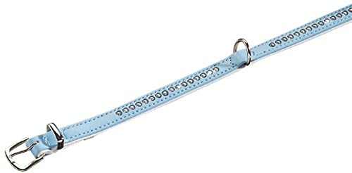 Nobby Halsband Crystal einreihig, hellblau/weiß 27 cm (18-23 cm), 12/14 mm, 1 Stück