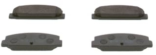 Bosch BP955 - Brake Pads Car Rear Axle - 1 Set of 4 Pads | Bosch Quality - Reduced Noise and Dust - ECE-R90 Certified - Copper-Free