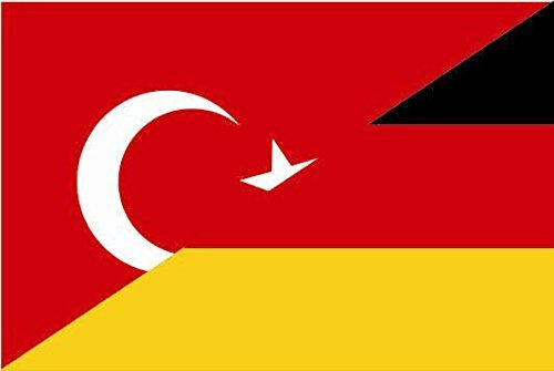 U24 Aufkleber Türkei-Deutschland Flagge Fahne 12 x 8 cm Autoaufkleber Sticker