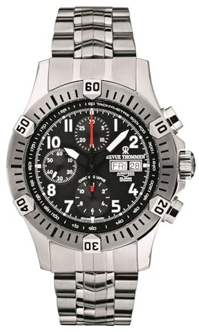 Revue Thommen Automatik Armbanduhr Airspeed XLarge Pioneer Chrono 16071.6134