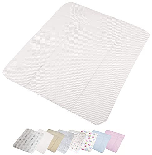 Vizaro - Gepolsterter weiche Wickelauflagen des Babys - 100% Baumwole- 70x75cm - Made in EU - ÖkoTex - Graue Linien