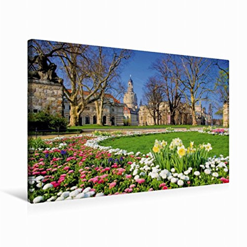Premium Textil-Leinwand 75 x 50 cm Quer-Format Dresden | Wandbild, HD-Bild auf Keilrahmen, Fertigbild auf hochwertigem Vlies, Leinwanddruck von LianeM