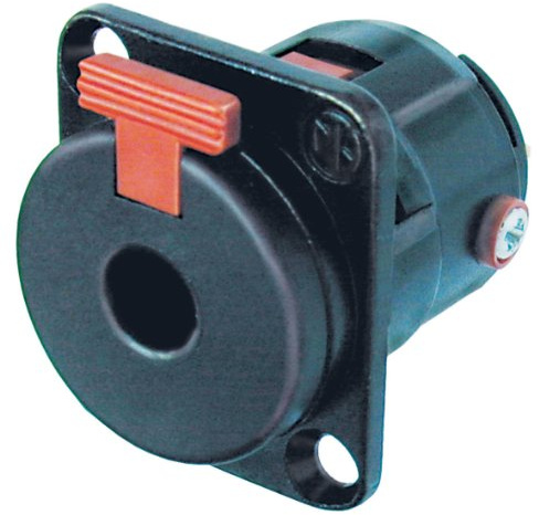 Neutrik Black Coloured Silver Plated NJFP6C-BAG 6.35 mm Locking Stereo Jack Chassis Socket