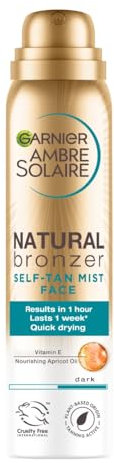 Garnier Ambre Solaire Natural Bronzer Tan Face Mist, 75 ml (Pack of 1)