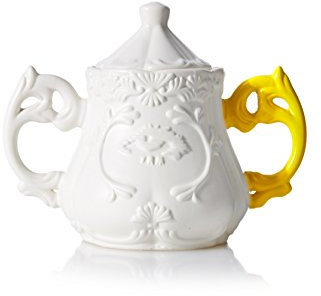 Seletti Zuccheriera in Porcellana Ø Cm.13 H.15 I-Wares Manico- Giallo