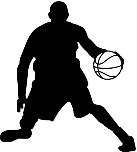 Samunshi® Wandtattoo Basketball Spieler Wandsticker 36 x 40cm schwarz