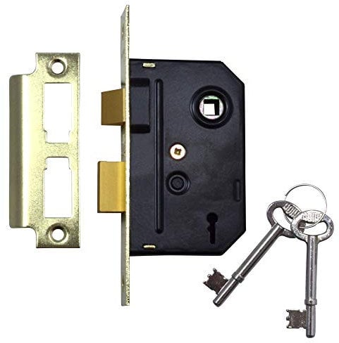 Union Locks 2295 2-Lever Mortice Sash-Lock 63mm - Polished Brass (Boxed)