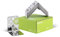 Alberts 848231 Équerre d'assemblage renforcée avec nervure | acier inoxydable | 105 x 105 x 90 mm | kit de 25