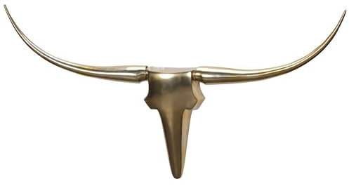 Wohnling Wanddekoration Geweih Bull L 125 cm Aluminium golden