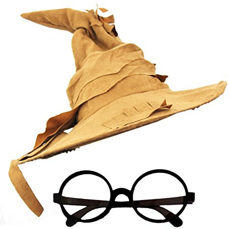 BRAUNER Zauberer Hut MIT Einer ZAUBER Brille= VON ILOVEFANCYDRESS®