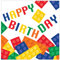 Creative Converting PC102051 Lunch Napkins Papierservietten, Bausteine, 33 cm, 16 Stück, Papier, Mehrfarbig