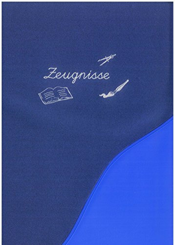 Idena Zeugnismappe A4, 12 Hüllen (10er Sparpack, Blau)