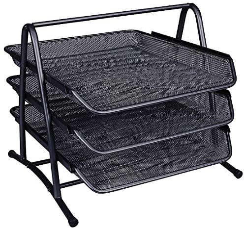 Q-Connect 3 Tier Letter Tray Black