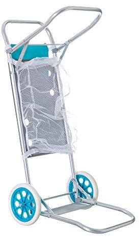 LOLAhome Nuevo Y Mejorado Carro portasillas Plegable con 2 Ruedas de Aluminio de 52x37x105 cm., Convertible en Mesa