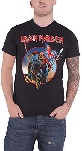 Iron Maiden Men Euro Tour Short Sleeve T-shirt, Black, Xx-large