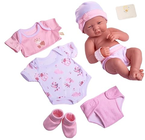 8 piece Layette Baby Doll Gift Set | JC Toys - La Newborn Nursery | 14 Life-Like Doll w/ Accessories | Pink | Ages 2+