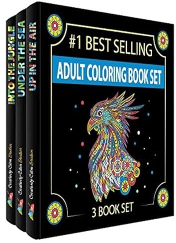 Creatively Calm Studios Drei Bücher, mit Motiven aus dem Himmel Land & Meer, Färbung Bücher für Erwachsene Entspannung