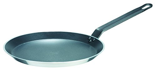 GSW 860925 Gastro traditionell Lyoner Crepe-Pfanne, Aluminium, silber/schwarz, 26 cm
