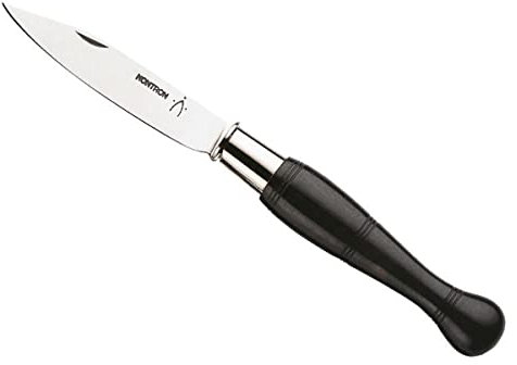 Nontron - Couteau de Poche Nontron N° 25 - Manche Boule en Ebene 12 cm
