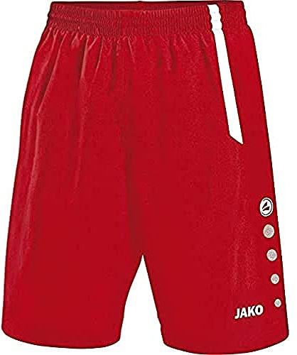 JAKO Kinder Sporthose Turin, Sportrot/Weiß, 140