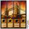 4 Ordnerrücken Motiv-Aufkleber TOWER BRIDGE - Format 65 x 300 mm - passend für 4 breite Standard Din-A4-Ordner mit 7,5 oder 8,0 cm Rückenbreite