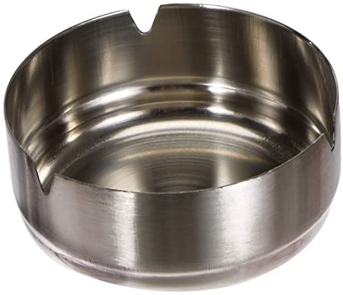 Equinox 502711 Aschenbecher Edelstahl, silberfarben, 9,80 x 9,80 x 3,5 cm