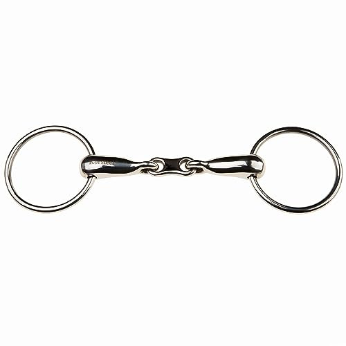 Korsteel Stainless Steel Hollow Mouth French Link Loose Ring Snaffle Bit, 6