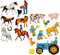 alles-meine.de GmbH 17 TLG. Set Fensterbilder - Bauernhof - Tiere & Traktor - Sticker Fenstersticker Aufkleber - statisch haftend/selbstklebend + wiederverwendbar - Fenst..
