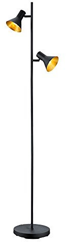 Reality Leuchten R40162002 Stehleuchte, Metall, schwarz/gold