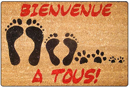 Deco Tapis 1740142 Paillasson Imprime Bienvenue Coco/PVC Imprime 60 x 40 cm