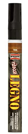 AREXONS | Paint Marker Ritocco Legno Tek, Pennarello Permanente per Ritocchi su Legno, Colore Durevole, Resistente, Uso Interno ed Esterno
