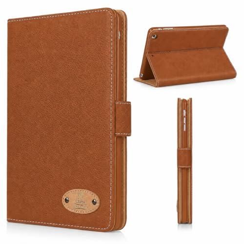 Gorilla Tech, custodia protettiva in vera pelle, con supporto, compatibile con tutti i modelli di iPad, in confezione originale Dark Brown iPad 4
