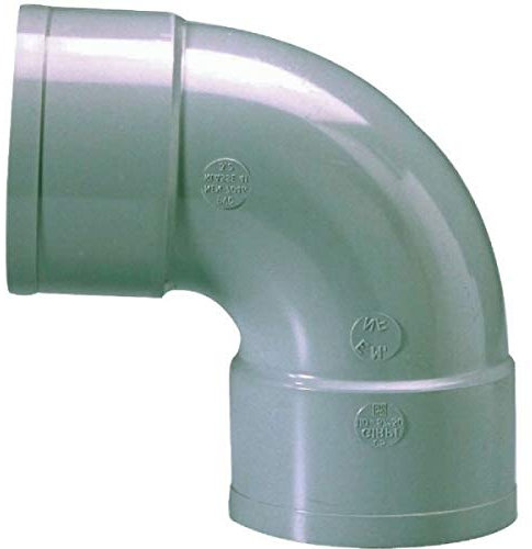 Raccord PVC gris coudé 87°30 Ø 63 mm Double emboîture Girpi
