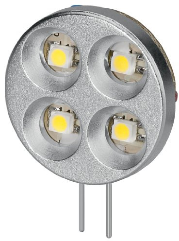 Goobay 30372 LED-Chip für G4 Lampensockel mit 4 SMD LEDs Metallgehäuse Leuchtfarbe weiß